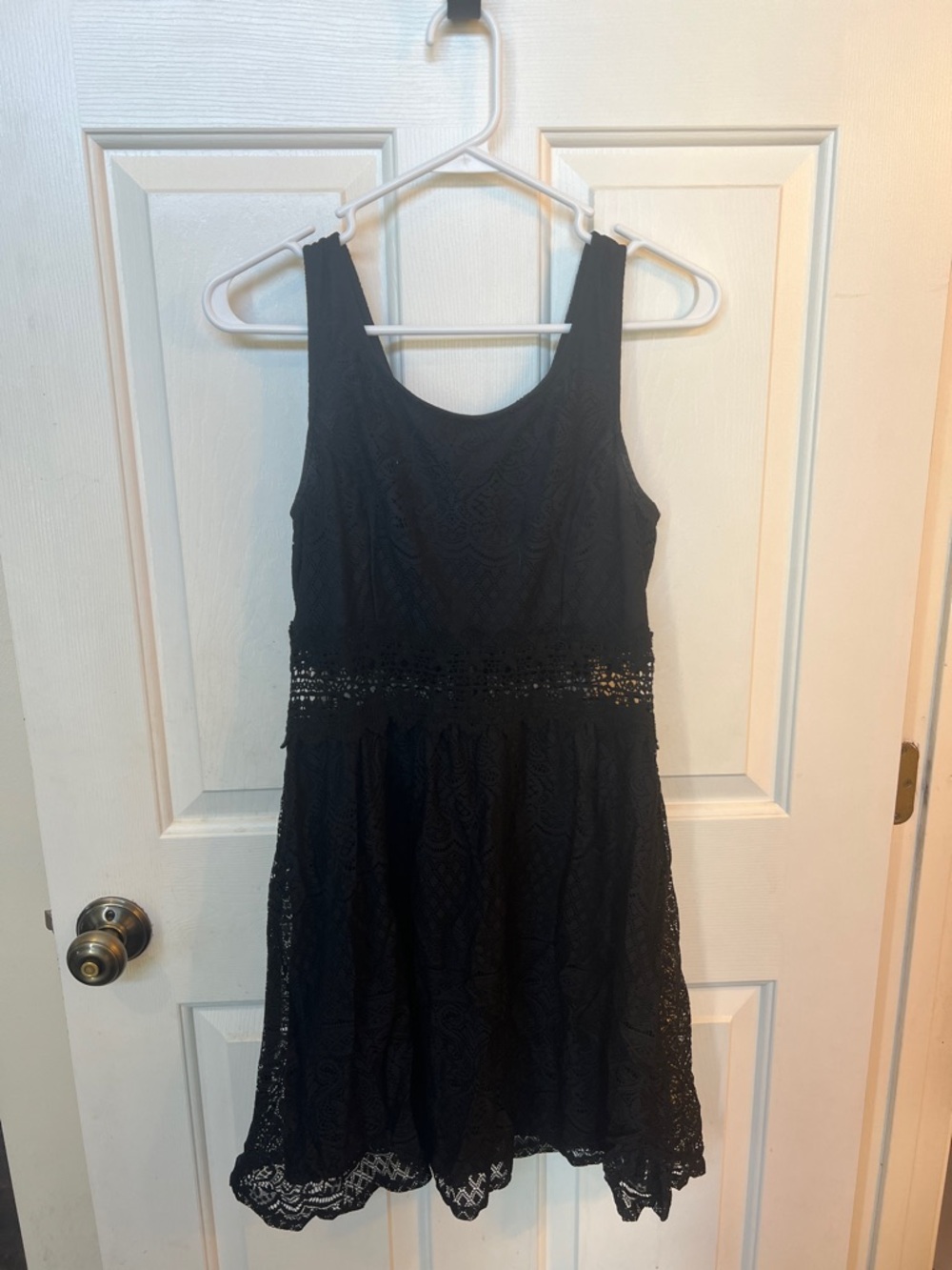 Xhilaration Black Lace Fit-and-Flare Mini Dress